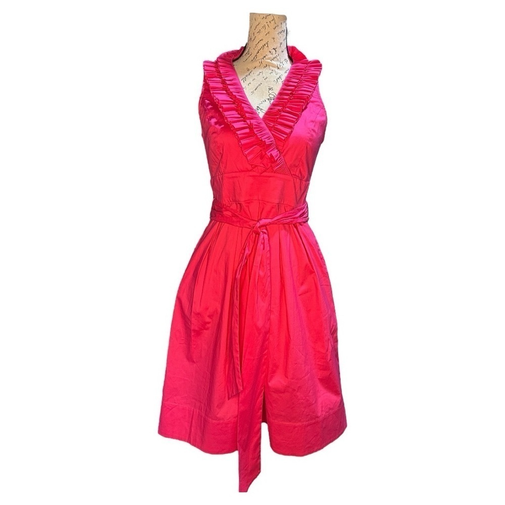 White House Black Market NWT Pink Ruffle Dress Size 2